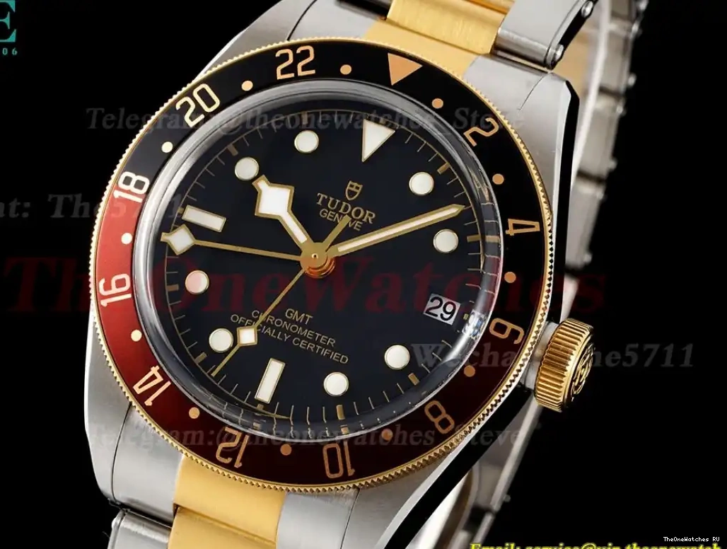 Bay A2836 SS YG Bezel Black ZF Black GMT Brown 0629